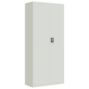 Aktenschrank Hellgrau Stahl 90x40x240cm