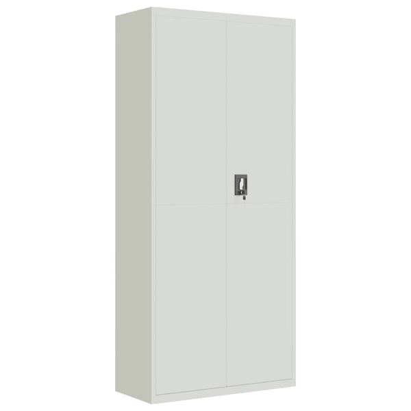 Aktenschrank Hellgrau Stahl 90x40x240cm