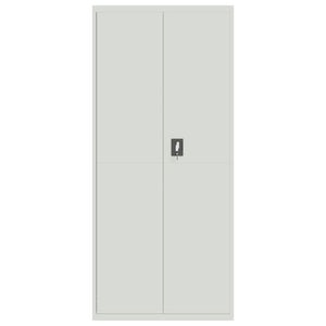 Aktenschrank Hellgrau Stahl 90x40x240cm