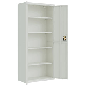 Aktenschrank Hellgrau Stahl 90x40x240cm