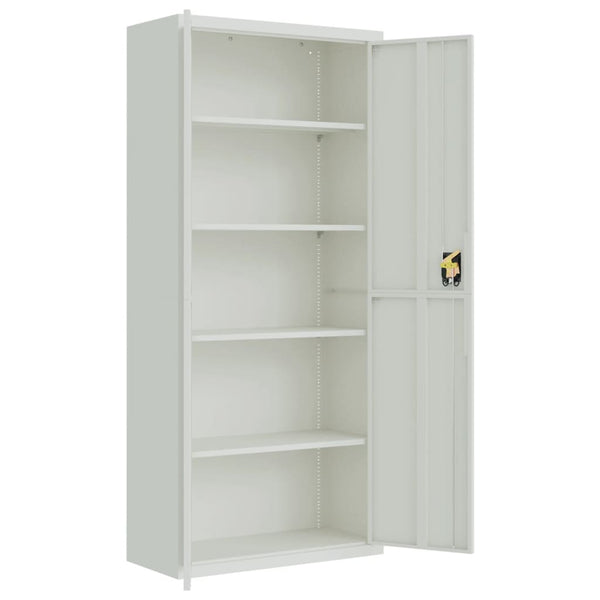 Aktenschrank Hellgrau Stahl 90x40x240cm