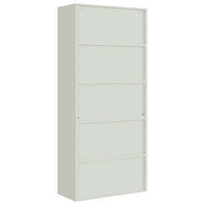 Aktenschrank Hellgrau Stahl 90x40x240cm