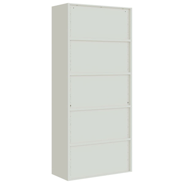 Aktenschrank Hellgrau Stahl 90x40x240cm