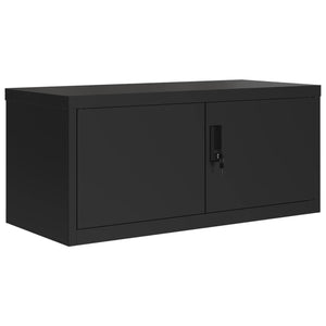 vidaXL Meuble de classement noir 90x40x110 cm acier