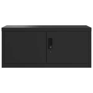 vidaXL Meuble de classement noir 90x40x110 cm acier