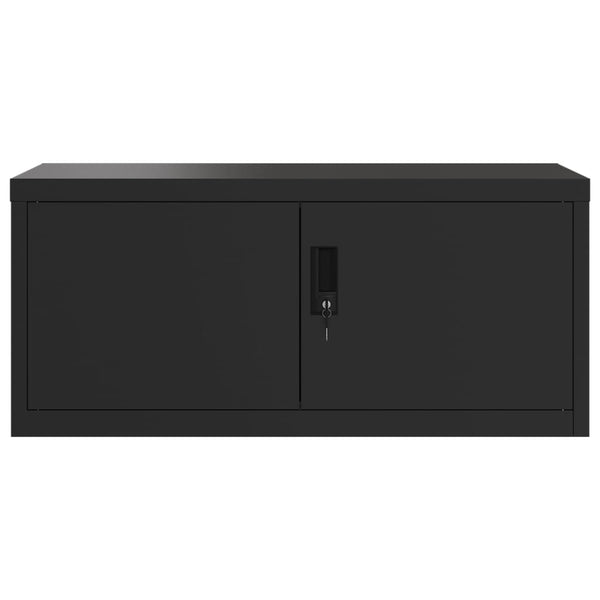vidaXL Meuble de classement noir 90x40x110 cm acier