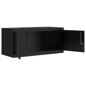 vidaXL Meuble de classement noir 90x40x110 cm acier