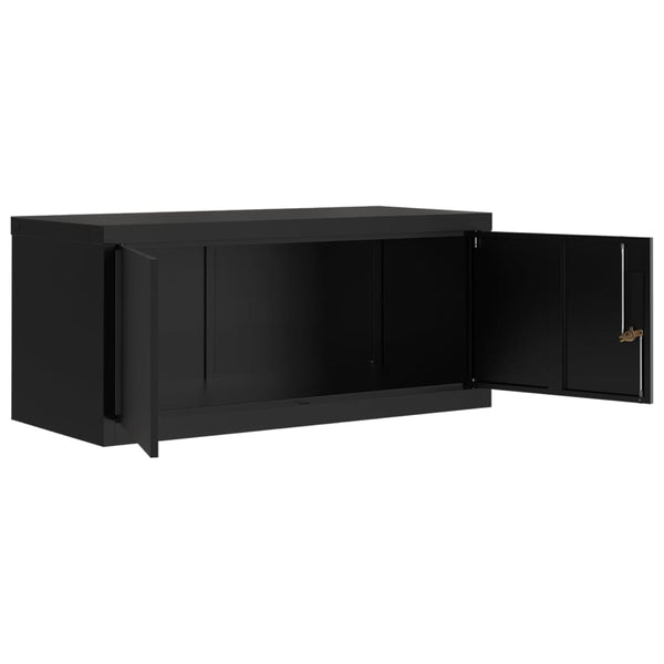 vidaXL Meuble de classement noir 90x40x110 cm acier