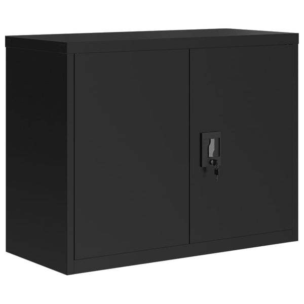 vidaXL Meuble de classement noir 90x40x110 cm acier