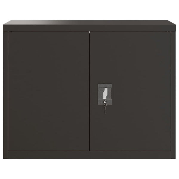 vidaXL Meuble de classement noir 90x40x110 cm acier