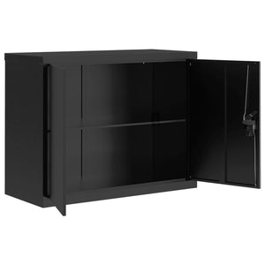 vidaXL Meuble de classement noir 90x40x110 cm acier