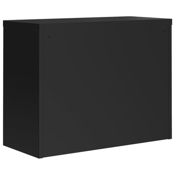 vidaXL Meuble de classement noir 90x40x110 cm acier