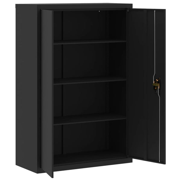 vidaXL Armoire de classement noire 90x40x180 cm Acier