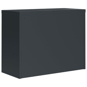 Aktenschrank Anthrazit Stahl 90x40x110 cm