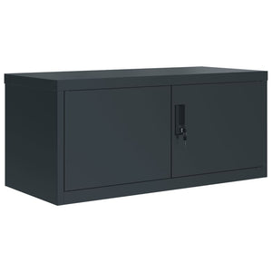 Aktenschrank Anthrazit Stahl 90x40x130cm