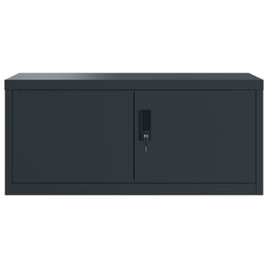 Aktenschrank Anthrazit Stahl 90x40x130cm