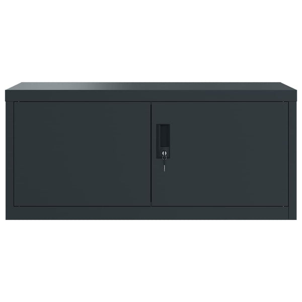 Aktenschrank Anthrazit Stahl 90x40x130cm