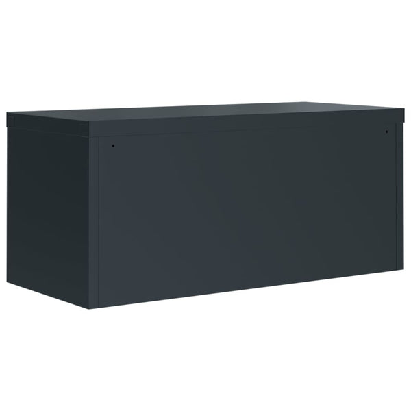 Aktenschrank Anthrazit Stahl 90x40x130cm