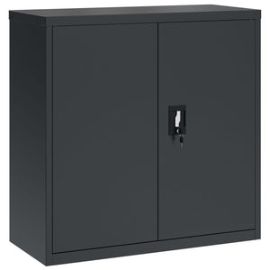 Aktenschrank Anthrazit Stahl 90x40x130cm