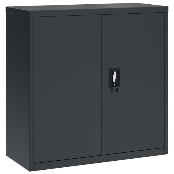 Aktenschrank Anthrazit Stahl 90x40x130cm