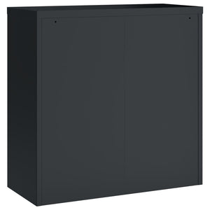 Aktenschrank Anthrazit Stahl 90x40x130cm