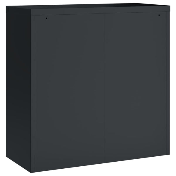 Aktenschrank Anthrazit Stahl 90x40x130cm