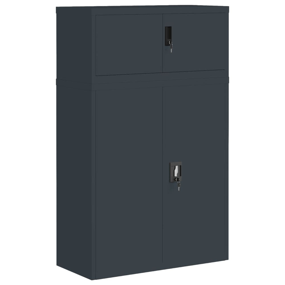 Aktenschrank Anthrazit Stahl 90x40x145cm