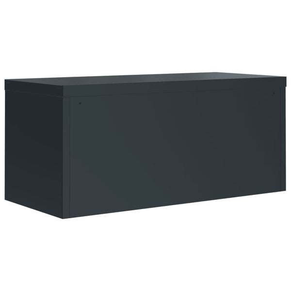 Aktenschrank Anthrazit Stahl 90x40x145cm