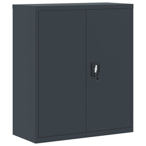 Aktenschrank Anthrazit Stahl 90x40x145cm