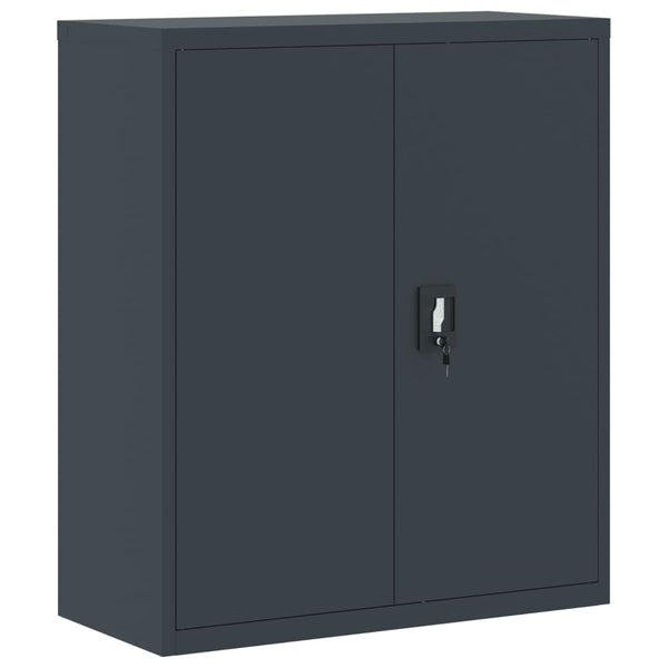 Aktenschrank Anthrazit Stahl 90x40x145cm