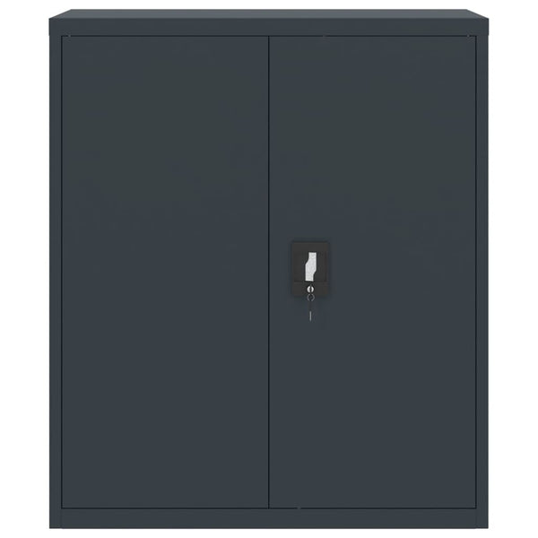 Aktenschrank Anthrazit Stahl 90x40x145cm
