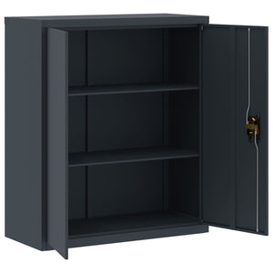 Aktenschrank Anthrazit Stahl 90x40x145cm