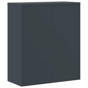 Aktenschrank Anthrazit Stahl 90x40x145cm