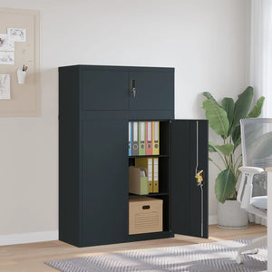 Aktenschrank Anthrazit Stahl 90x40x145cm
