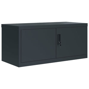 Aktenschrank Anthrazit Stahl 90x40x180 cm