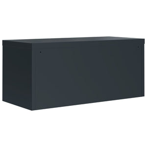 Aktenschrank Anthrazit Stahl 90x40x180 cm
