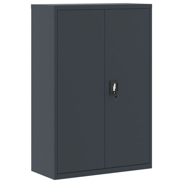 Aktenschrank Anthrazit Stahl 90x40x180 cm