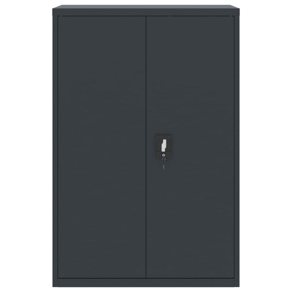Aktenschrank Anthrazit Stahl 90x40x180 cm