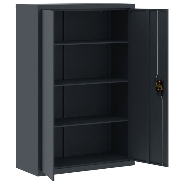 Aktenschrank Anthrazit Stahl 90x40x180 cm