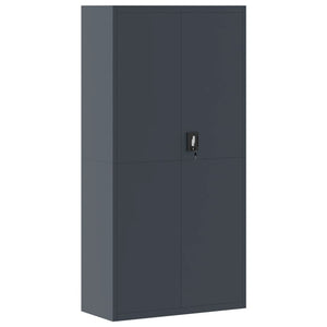 Aktenschrank Anthrazit Stahl 90x40x220 cm