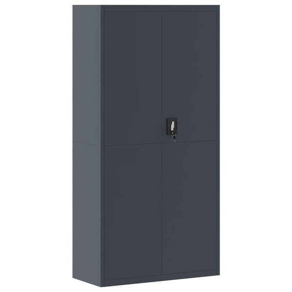 Aktenschrank Anthrazit Stahl 90x40x220 cm