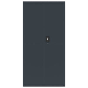 Aktenschrank Anthrazit Stahl 90x40x220 cm