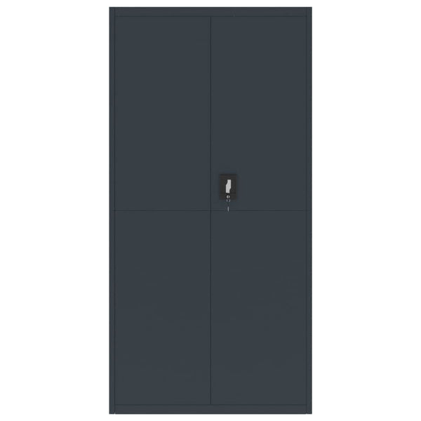 Aktenschrank Anthrazit Stahl 90x40x220 cm