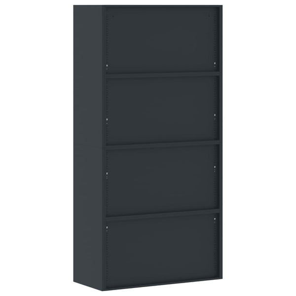 Aktenschrank Anthrazit Stahl 90x40x220 cm