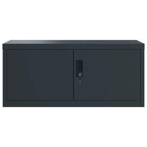 Aktenschrank Anthrazit Stahl 90x40x240 cm