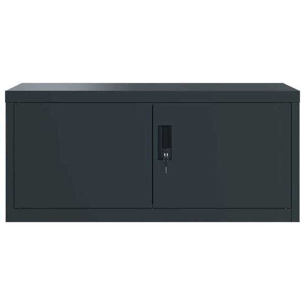 Aktenschrank Anthrazit Stahl 90x40x240 cm
