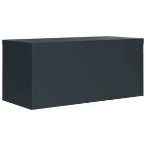 Aktenschrank Anthrazit Stahl 90x40x240 cm
