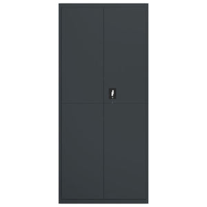 Aktenschrank Anthrazit Stahl 90x40x240 cm