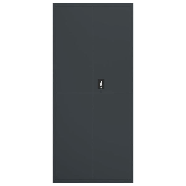 Aktenschrank Anthrazit Stahl 90x40x240 cm