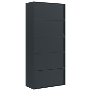 Aktenschrank Anthrazit Stahl 90x40x240 cm